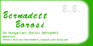 bernadett borosi business card